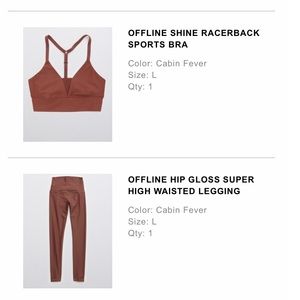 Aerie Offline Racerback Sports Bra + Leggings